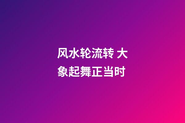 风水轮流转 大象起舞正当时